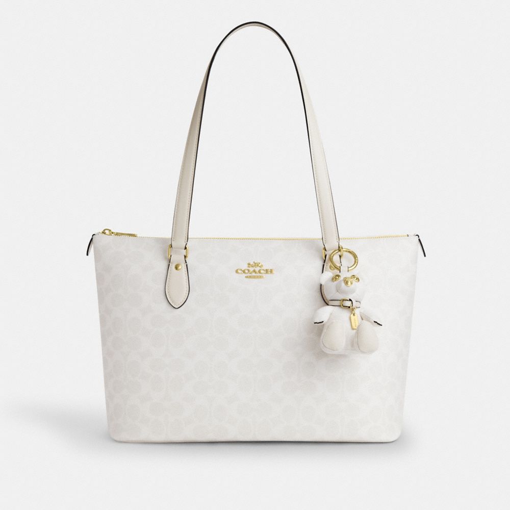 Collectible Bear Bag Charm In Signature Canvas