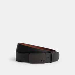 Signature Plaque Buckle Cut-To-Size Reversible Belt, 38 Mm
