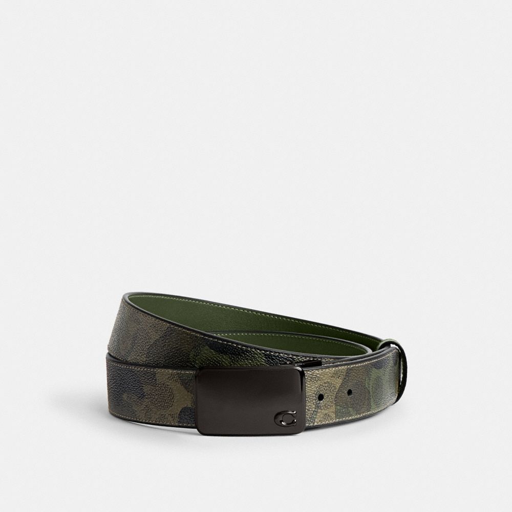 Signature Plaque Buckle Cut To Size Reversible Belt With Signature Camo Print, 38 Mm