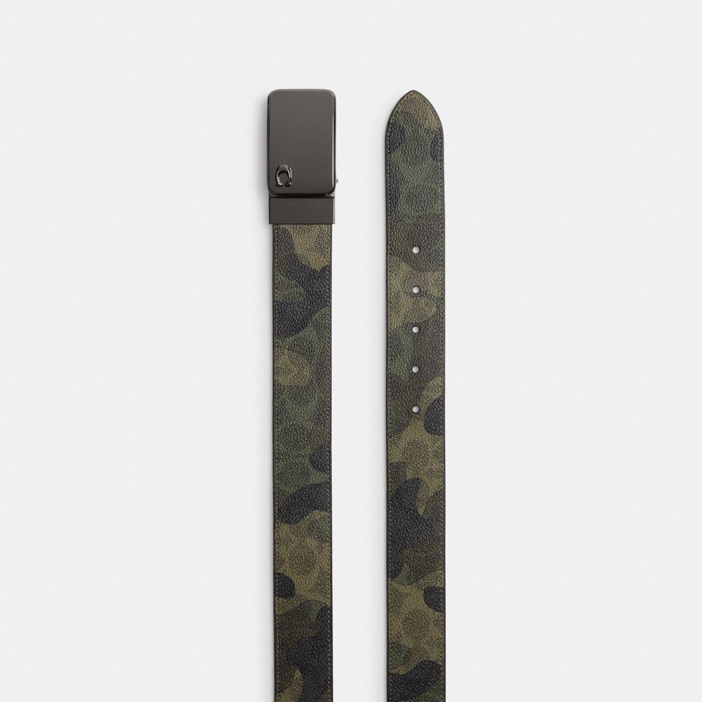Signature Plaque Buckle Cut To Size Reversible Belt With Signature Camo Print, 38 Mm