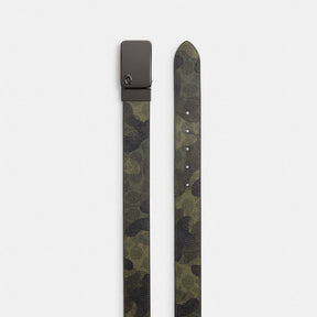Signature Plaque Buckle Cut To Size Reversible Belt With Signature Camo Print, 38 Mm