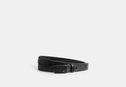 Signature Plaque Buckle Cut-To-Size Reversible Belt, 30 Mm
