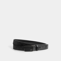 Signature Plaque Buckle Cut-To-Size Reversible Belt, 30 Mm