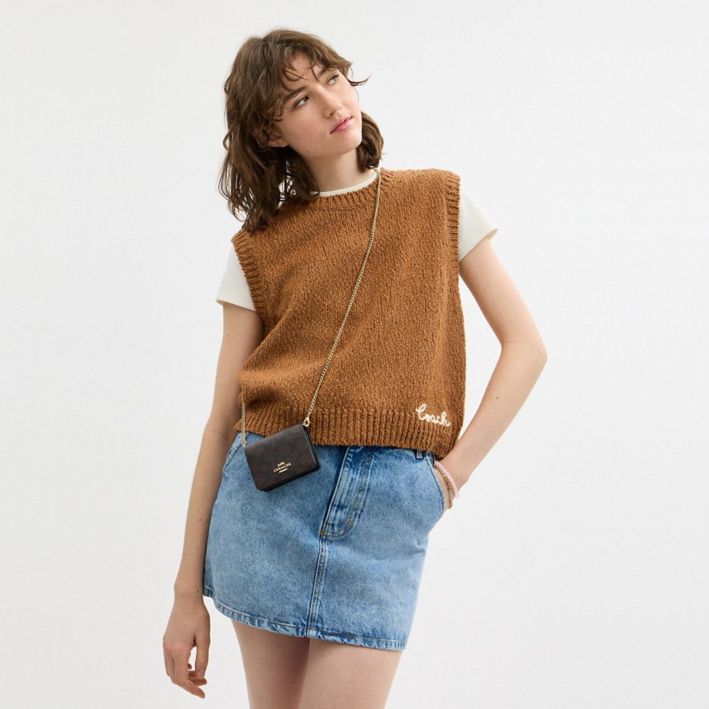 Mini Wallet On A Chain In Signature Canvas