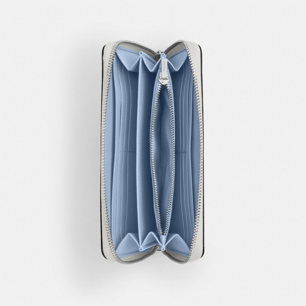 Long Zip Around Wallet In Signature Canvas With Coach Graphic