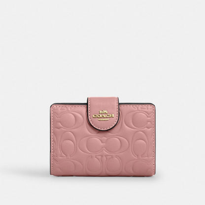 Medium Corner Zip Wallet With Gingham Print