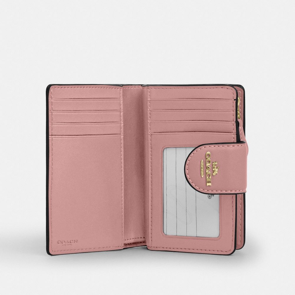 Medium Corner Zip Wallet With Gingham Print