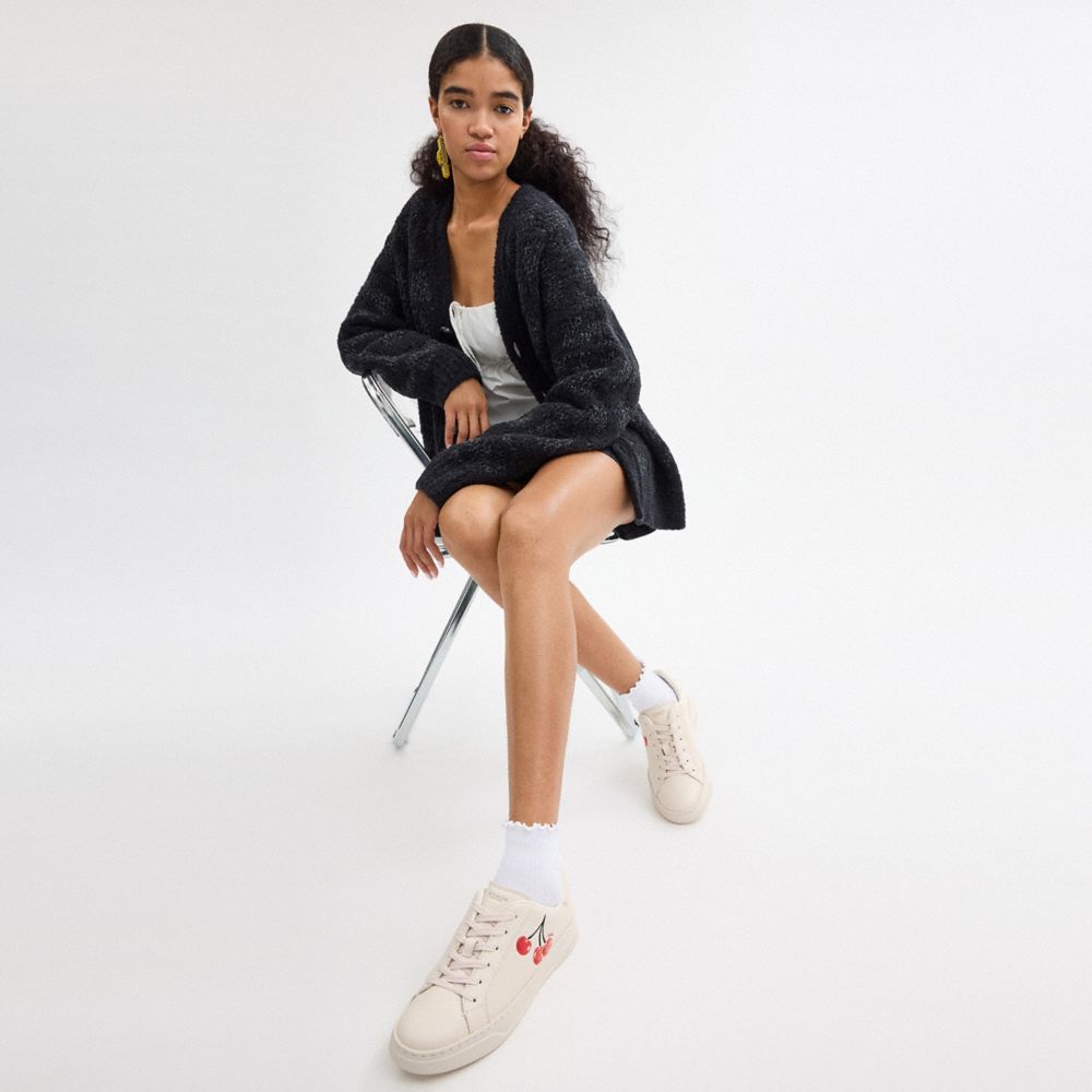 High Line Sneaker With Cherry Print