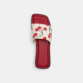Florence Sandal With Cherry Print