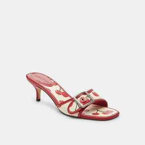 Margot Sandal With Cherry Print