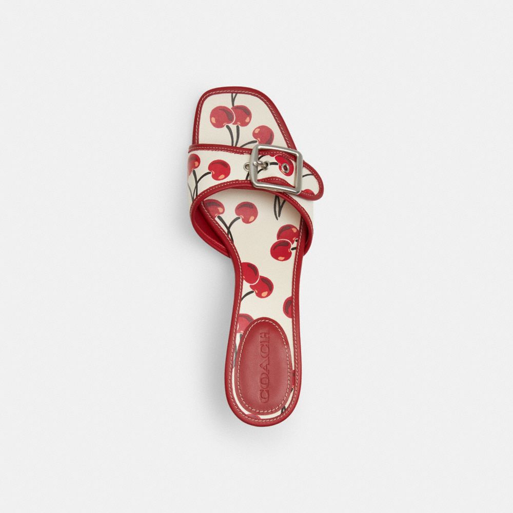 Margot Sandal With Cherry Print