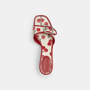 Margot Sandal With Cherry Print