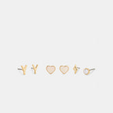 Y Initial Stud Earrings Set