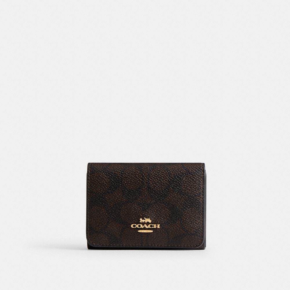 Card Holder Wallet In Blocked Signature Canvas