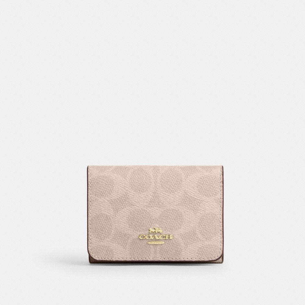 Card Holder Wallet In Blocked Signature Canvas