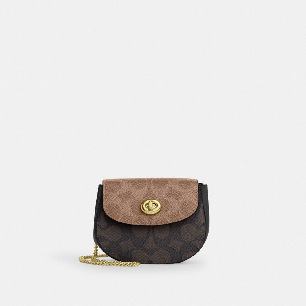 Turnlock Card Case In Blocked Signature Canvas