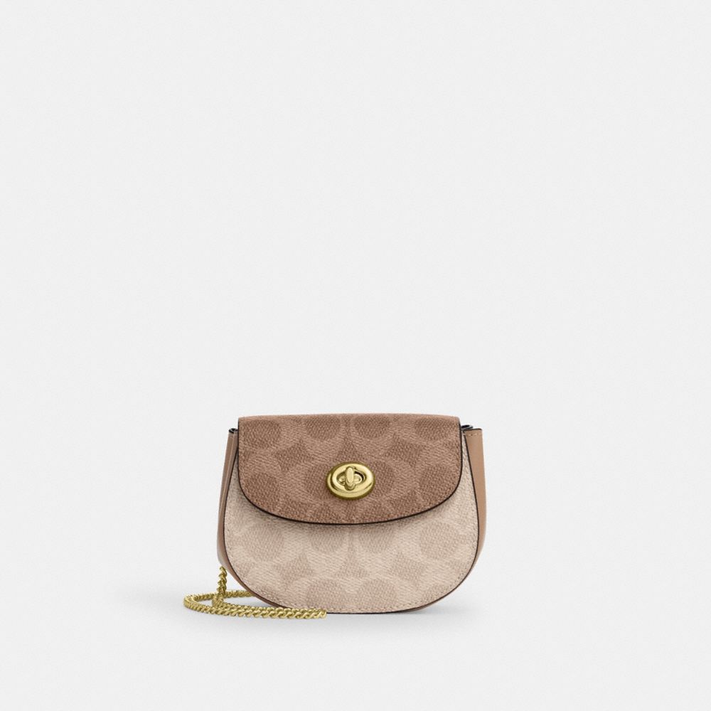 Turnlock Card Case In Blocked Signature Canvas
