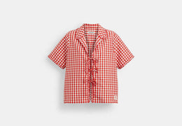 Coachtopia Loop Gingham Tie-Front Shirt