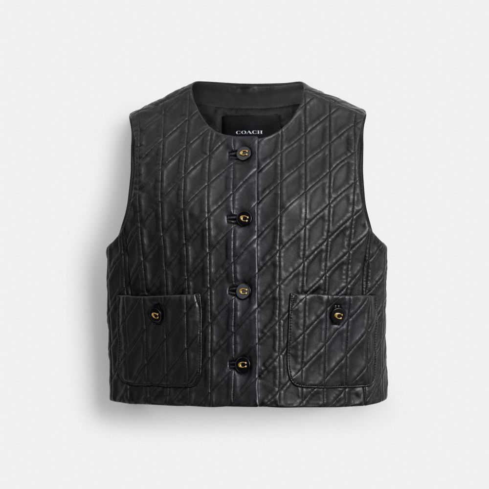 Quilted Leather Vest