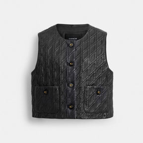 Quilted Leather Vest