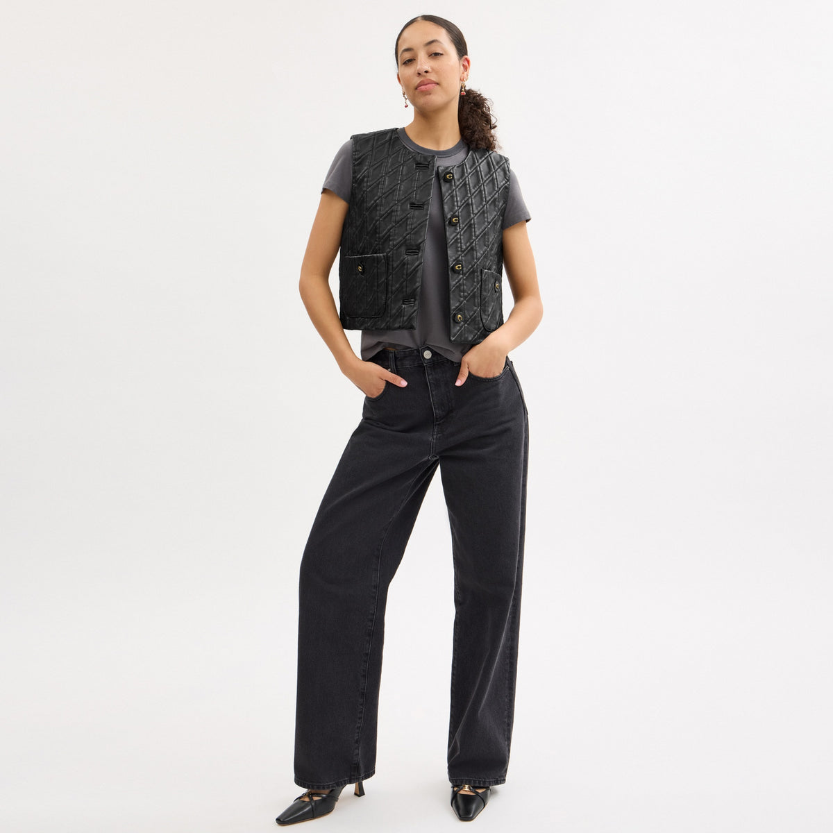 Quilted Leather Vest