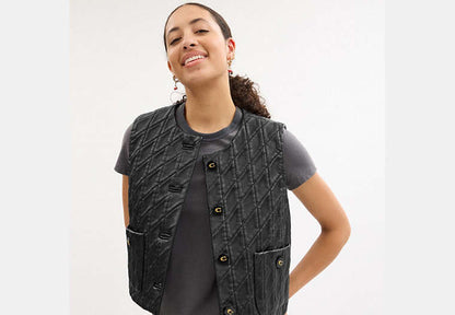 Quilted Leather Vest