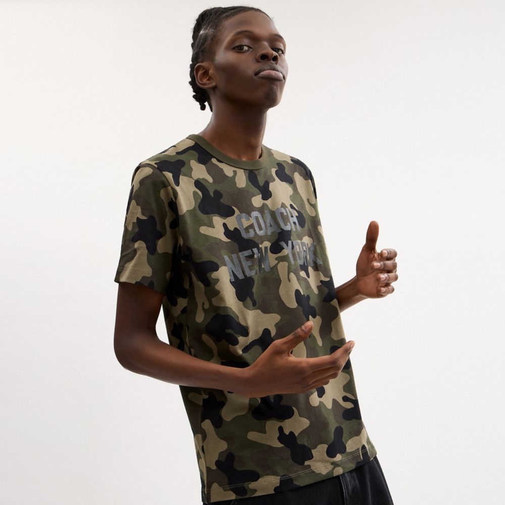 Camo Print T Shirt