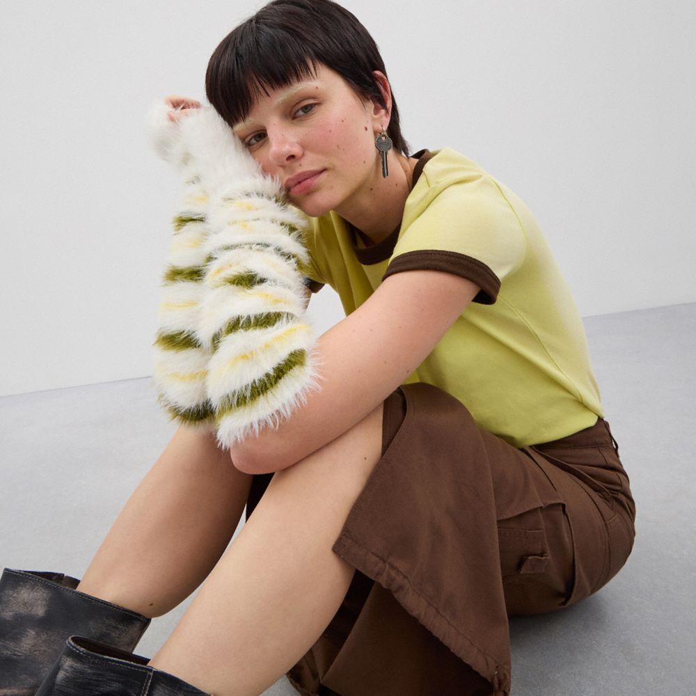 Fuzzy Knit Arm Warmers