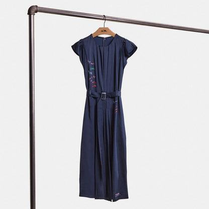 Restored Sleeveless Pleated Dress