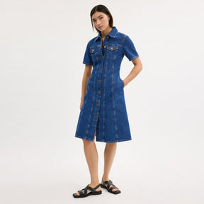 Denim Midi Dress In Organic And Recycled Cotton