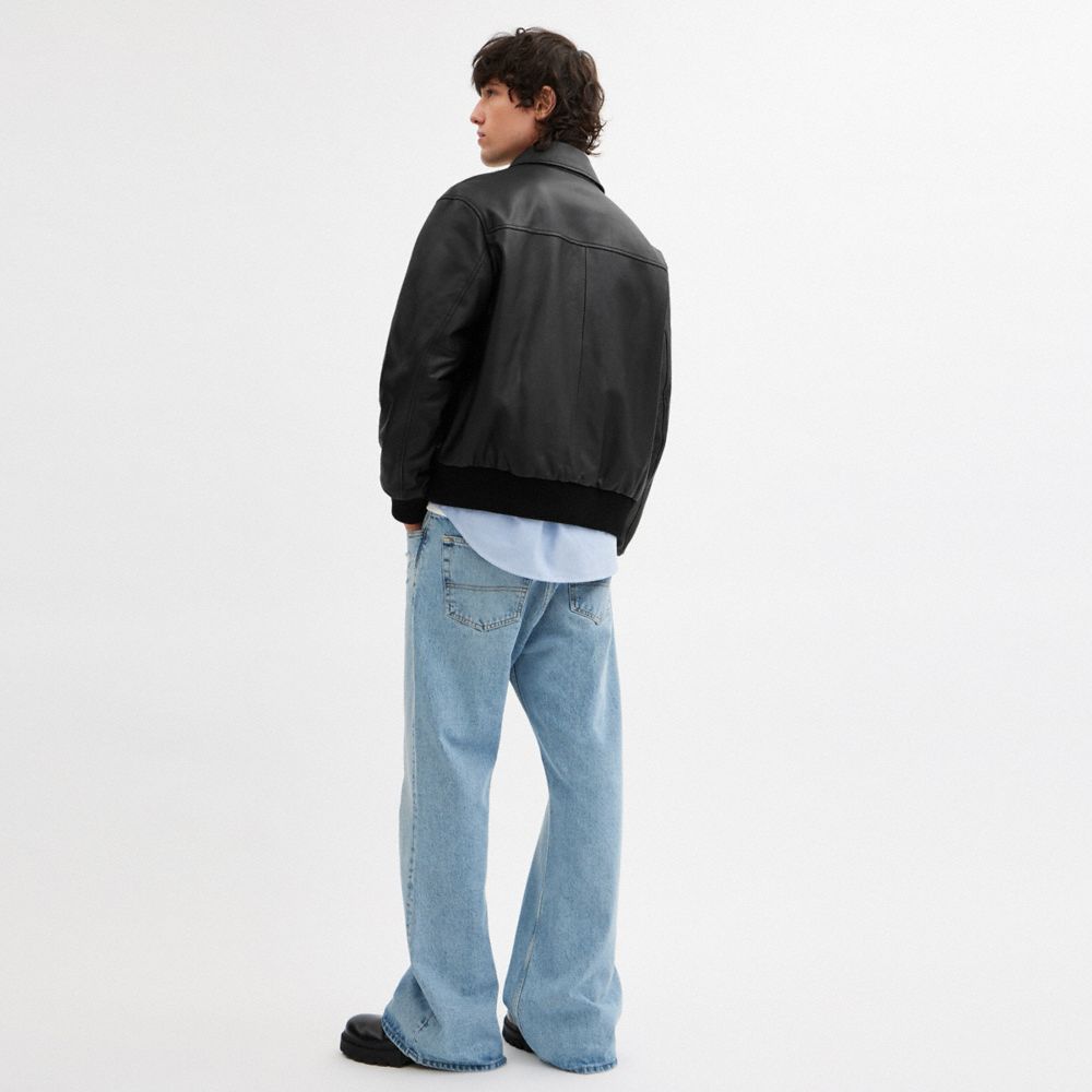 Leather Bomber Jacket