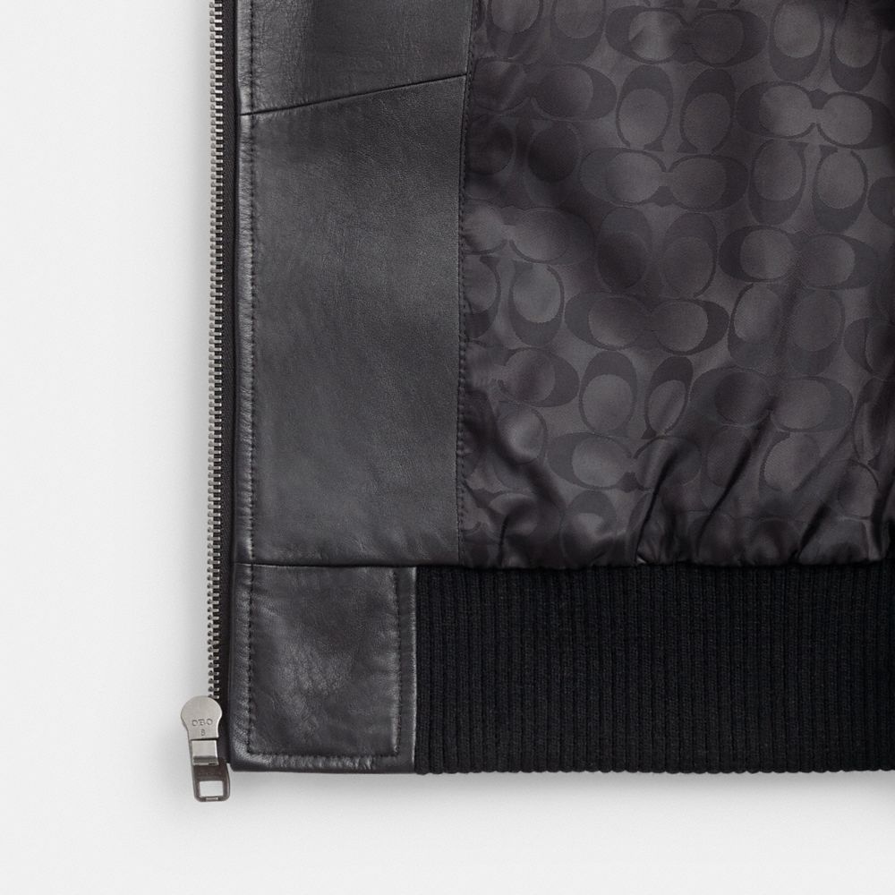 Leather Bomber Jacket
