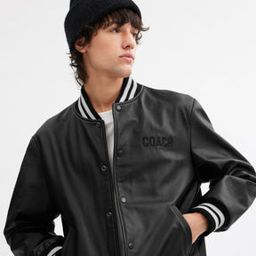 Leather Varsity Jacket