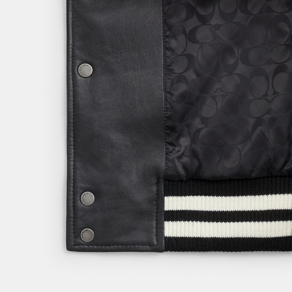 Leather Varsity Jacket