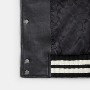 Leather Varsity Jacket