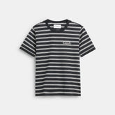 Striped Signature Ringer T Shirt In Organic Cotton