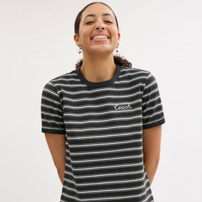 Striped Signature Ringer T Shirt In Organic Cotton