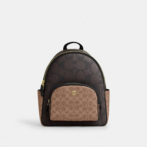 Court Backpack In Blocked Signature Canvas