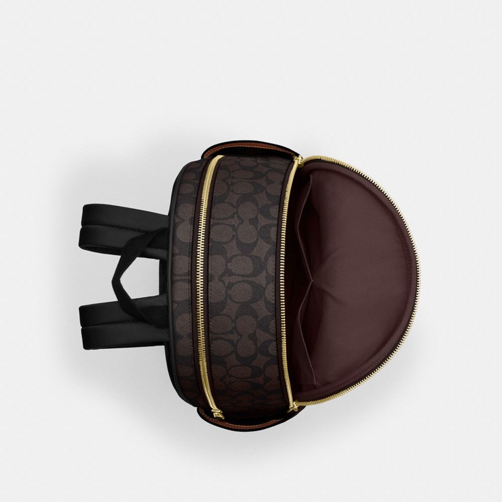 Court Backpack In Blocked Signature Canvas