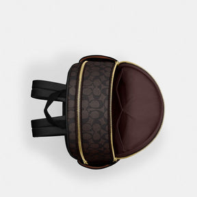 Court Backpack In Blocked Signature Canvas