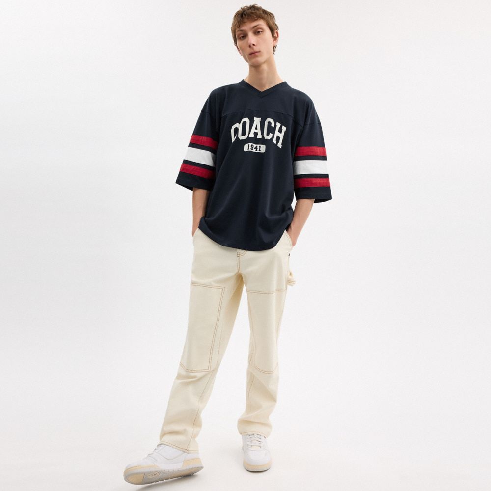 Relaxed Straight Fit Twill Carpenter Pants