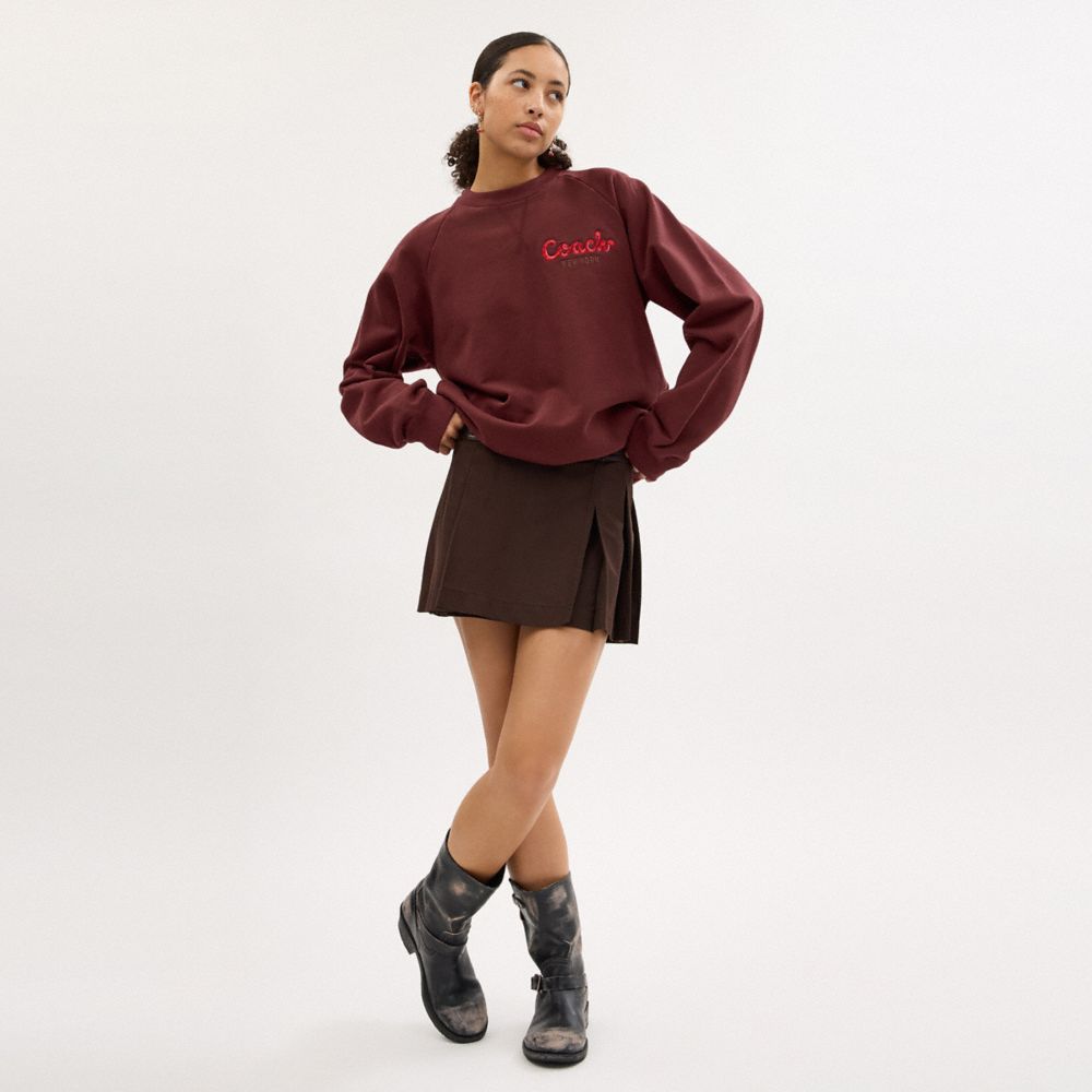 New Year Coach Snake Script Sweatshirt