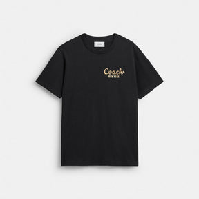 New Year Coach Snake Script T Shirt In Organic Cotton