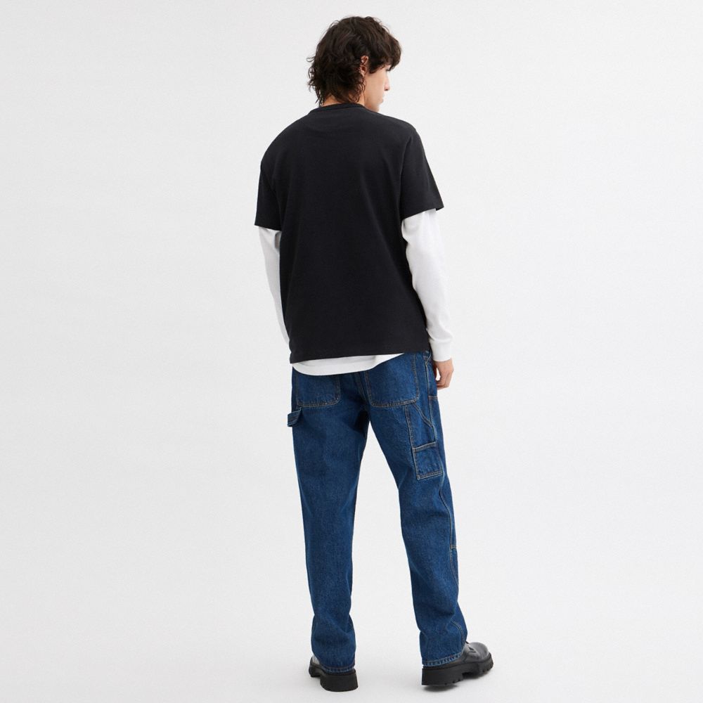 New Year Coach Snake Script T Shirt In Organic Cotton