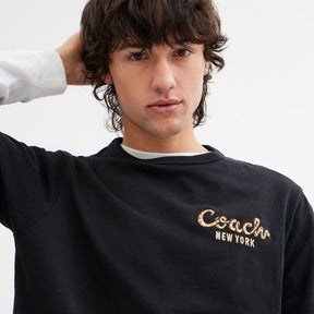 New Year Coach Snake Script T Shirt In Organic Cotton