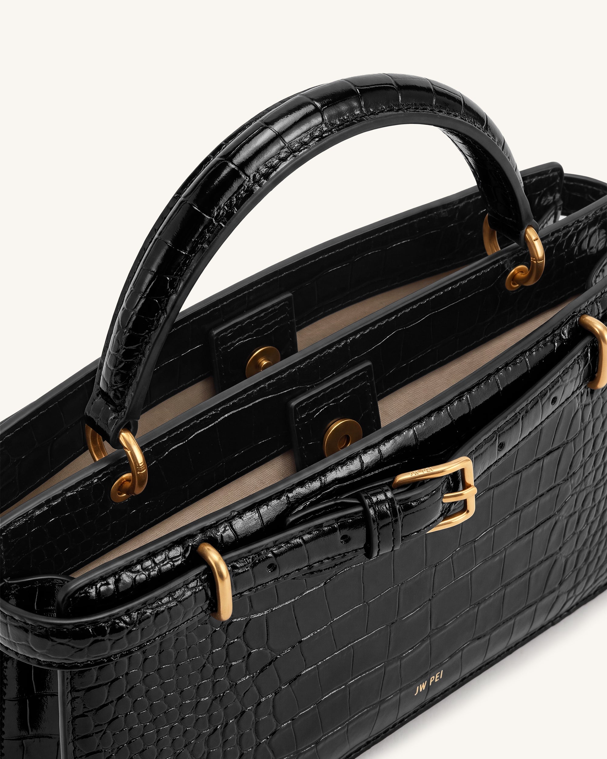 Elena Classic Top Handle Bag - Navy