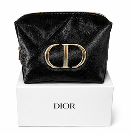 Christian Dior Beauty GWP VIP Black Shimmer Cosmetic Makeup Trousse Pouch Bag