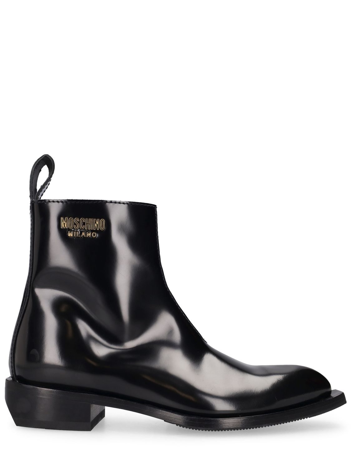 Moschino Moschino 40mm Texas brushed leather boots - Size: UK 2 Boots | Shop From The Mirage
