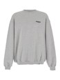 Represent Grey Crewneck Sweatshirt with Logo Lettering on the Front and Maxi Logo Print on the Rear in Cotton Man