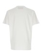 Valentino White Crewneck T-Shirt with Logo Patch on the Front in Cotton Man